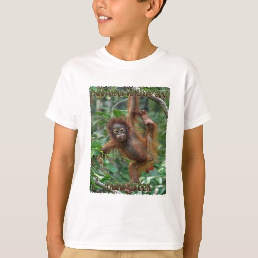 Denk aan de kleine jongens Orangutan t-shirt (Voorkant)