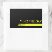 Denk aan de kloof rechthoekige sticker (Tas)