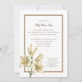 Denk aan de Lilies Bereavement Dank je wel Kaart (Voorkant)