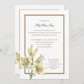 Denk aan de Lilies Bereavement Dank je wel Kaart (Voorkant / Achterkant)