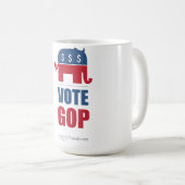 Denk aan de mok van GOP voor harde stemmen (Voorkant rechts)