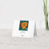 Denk aan de Oranje Clivias Kaart (Achterkant)