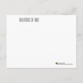 Denk aan de paarse verkoudheid in de keuken. briefkaart (Achterkant)