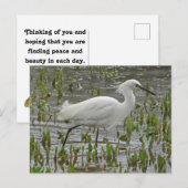 Denk aan de promotie van je witte foto's briefkaart (Voorkant / Achterkant)