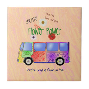 Denk aan de rots en Roll uit de jaren '60, groovy. Tegeltje