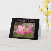 Denk aan de roze foto van de blauw. kaart (Gele Bloem)