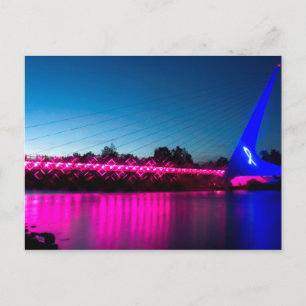 Denk aan de roze Sundial Bridge Briefkaart