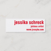 denk aan de salariskunstenaar mini visitekaartje (Achterkant)