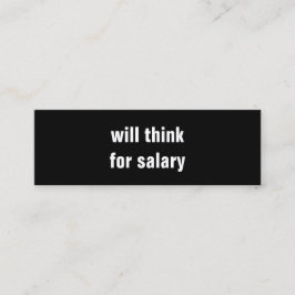 denk aan de salariskunstenaar mini visitekaartje