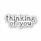 Denk aan de schattige Sticker van het Liefde gezeg (Voorkant)