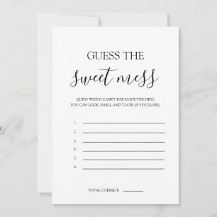 Denk aan de Sweet Mess Game Kaart
