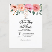 Denk aan de uitnodiging voor de bloemenbruiloft