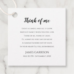 Denk aan de viering van de levensfotokaars bedankjes labels