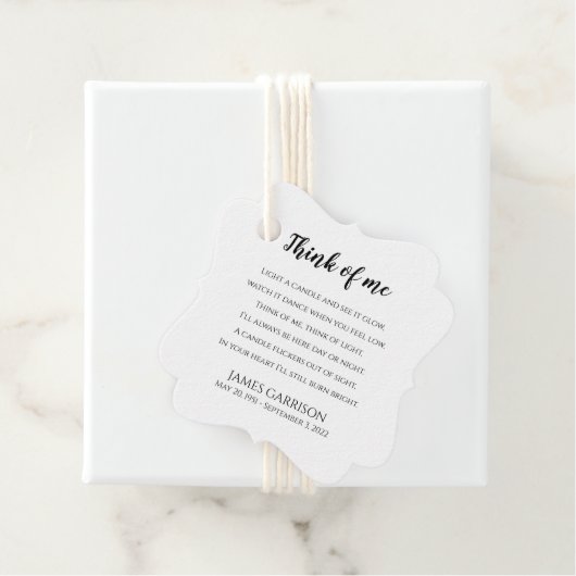 Denk aan de viering van de Life Candle Bedankjes Labels (In situ)