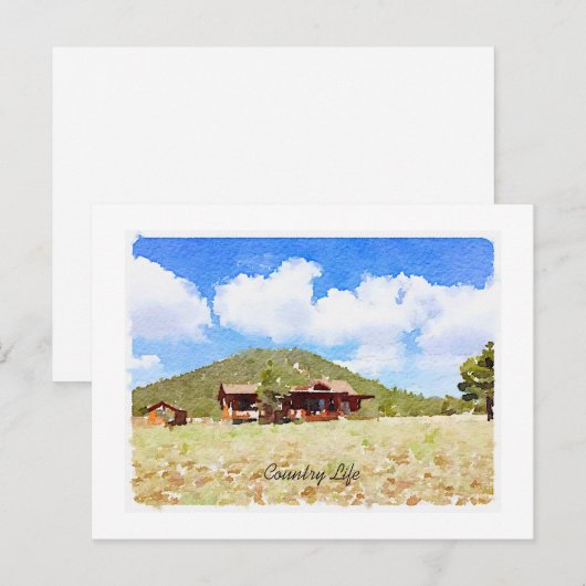 Denk aan de Waterverf van de Life Cabins uit uw la Briefkaart (Voorkant / Achterkant)