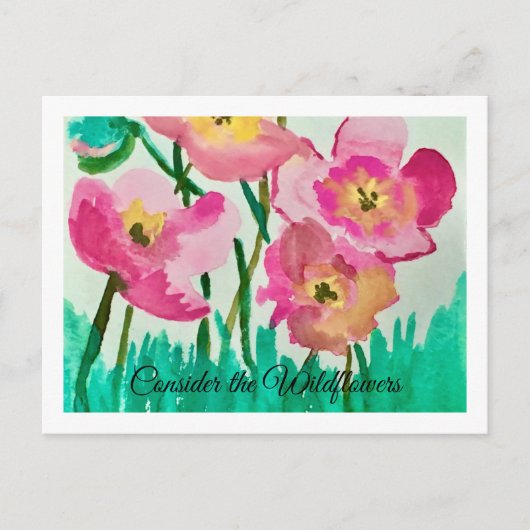 Denk aan de Wildbloemen Briefkaart (Voorkant)