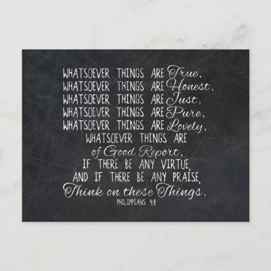 Denk aan deze Christelijke Bijbelschets van Dingen Briefkaart (Voorkant)