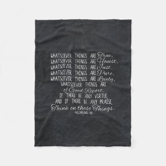 Denk aan deze Christelijke Bijbelschets van Dingen Fleece Deken (Voorkant)