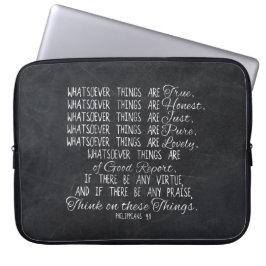 Denk aan deze Christelijke Bijbelschets van Dingen Laptop Sleeve