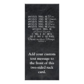 Denk aan deze Christelijke Bijbelschets van Dingen Reclamekaart (Voorkant)