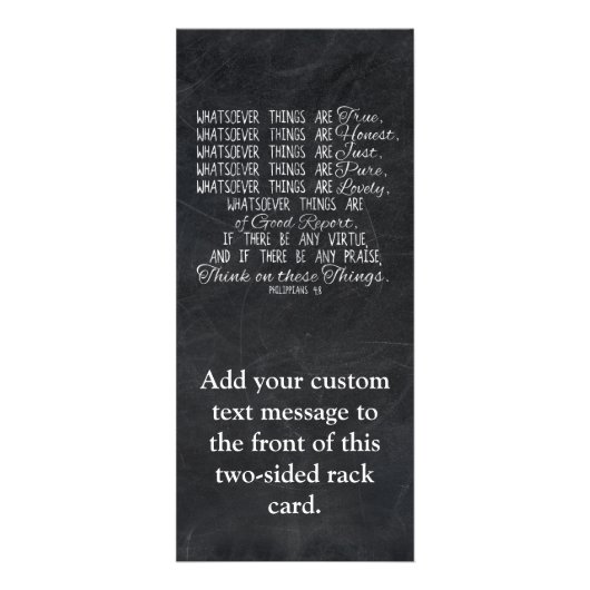 Denk aan deze Christelijke Bijbelschets van Dingen Reclamekaart (Voorkant)