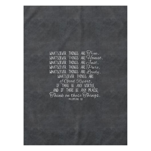 Denk aan deze Christelijke Bijbelschets van Dingen Tafelkleed (Voorkant)