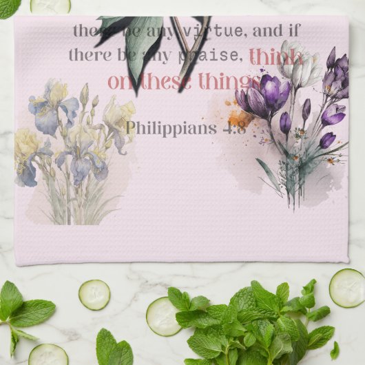 Denk aan deze dingen in de Schrift Theedoek (Gevouwen)