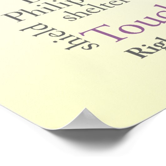 Denk aan deze dingen poster (Hoek)