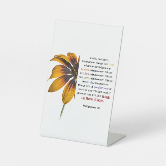 Denk aan deze dingen reclamebord met voetstuk (Voorkant)