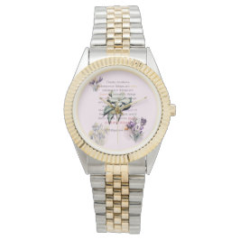 Denk aan deze dingen Schrift Horloge