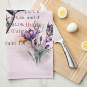 Denk aan deze dingen Schrift Theedoek (Quarter Fold)