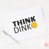 Denk aan Dink (Pickleball) Ovale Sticker (Envelop)