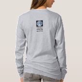 DENK AAN DIT T-shirt met lange mouwen voor dames (Achterkant)