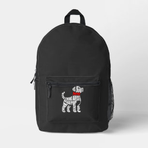 Denk aan DODE Puppies Wit Bedrukte Rugzak