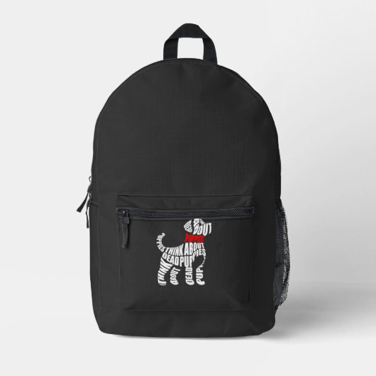 Denk aan DODE Puppies Wit Bedrukte Rugzak (Voorkant)