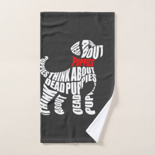 Denk aan DODE Puppies Wit Handdoek