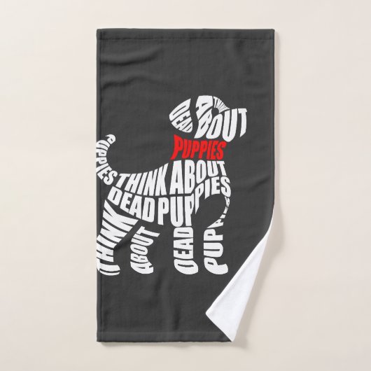 Denk aan DODE Puppies Wit Handdoek (Handdoek)