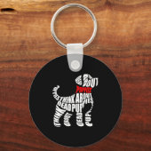 Denk aan DODE Puppies Wit Sleutelhanger (Voorkant)