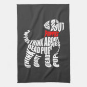 Denk aan DODE Puppies Wit Theedoek (Verticaal)