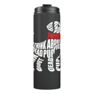 Denk aan DODE Puppies Wit Thermosbeker