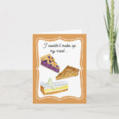 Denk aan drie taarten kaart (Voorkant)