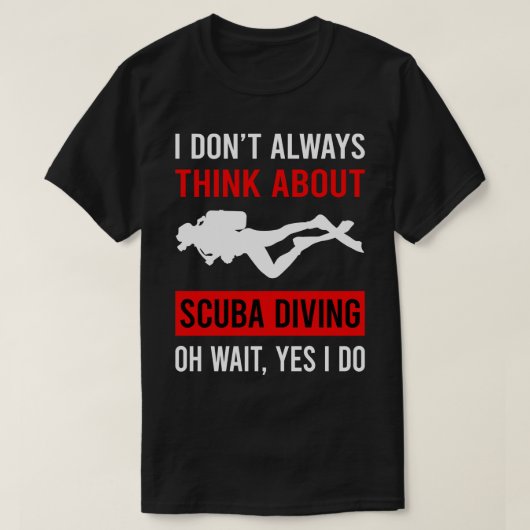 Denk aan duiken duiker t-shirt (Design voorkant)