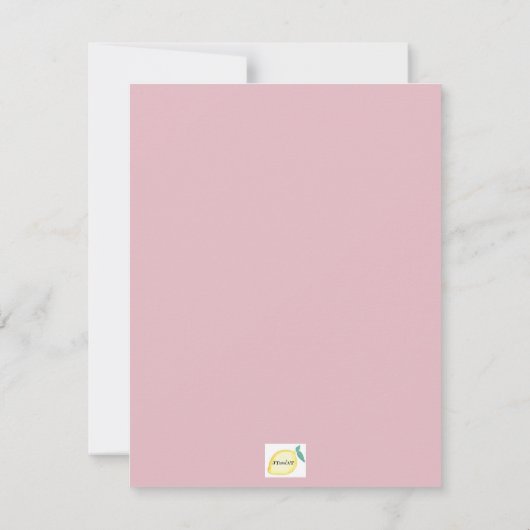 Denk aan Dusty Pinks Bruidsmeisje Kaart (Achterkant)