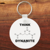 Denk aan Dynamiet (Chemical Nitroglycerin Molecule Sleutelhanger (Voorkant)