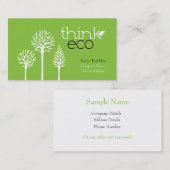 Denk aan Eco-Visitekaartjes Visitekaartje (Voorkant / Achterkant)