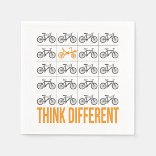 Denk aan een ander recumbent Bike Cyclist-papier Servet
