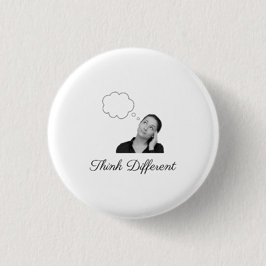 Denk aan een andere slogan ronde button 3,2 cm (Voorkant)