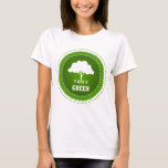 Denk aan een groene "T" T-shirt<br><div class="desc">Ontworpen door: Jennifer Cambray. Copyright 2009.</div>