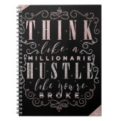 Denk aan een Millionaire Hustle alsof je broke ben Notitieboek (Voorkant)