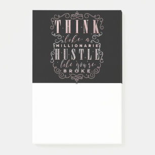 Denk aan een Millionaire Hustle alsof je broke ben Post-it® Notes